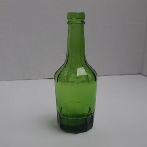 Wheaton Green Glass Jamaican Bitters Bottle No Cork Collectible Vintage 6 inch